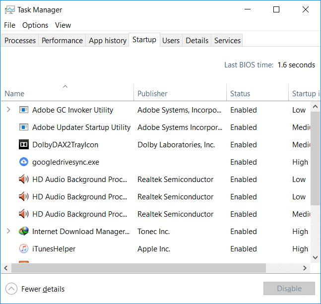 4 formas de deshabilitar los programas de inicio en Windows 10