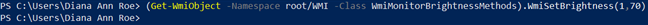 Use un comando de PowerShell para cambiar el nivel de brillo