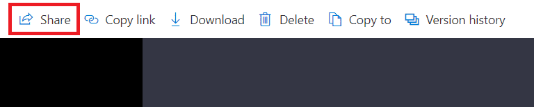 Haz clic en Compartir en la parte superior de la pantalla.  ¿Dónde se almacenan las grabaciones de Microsoft Teams?  ¿Cómo acceder, descargar y compartir videos grabados?