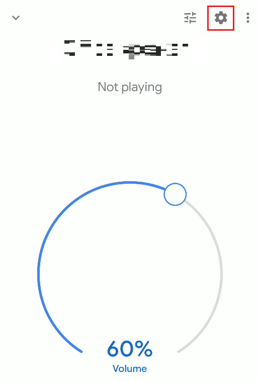 toque el icono de engranaje de Configuración en la esquina superior derecha de la pantalla | restablecer de fábrica un Google Home mini