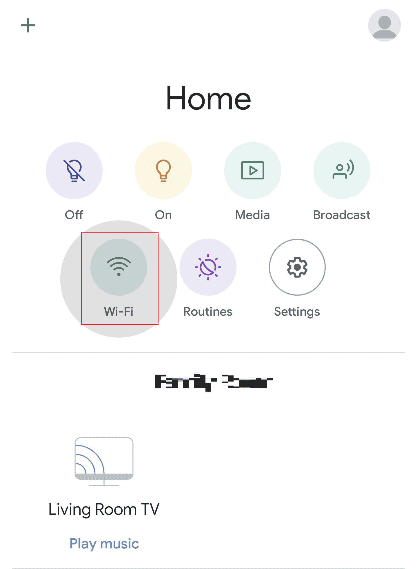 Abra la aplicación Google Home y toque Wi-Fi