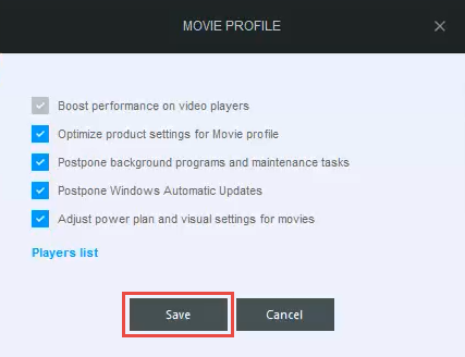 Bitdefender, perfil, trabajo, juego, película, configurar