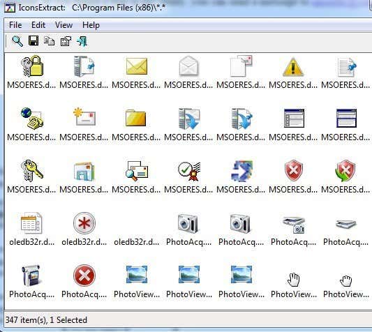Buscar iconos de extracción