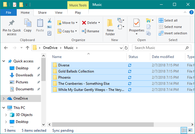 Groove Música, OneDrive, transmisión
