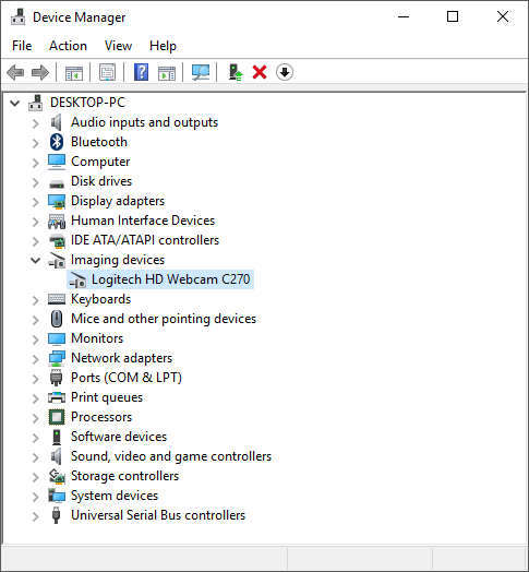 Administrador de dispositivos, Windows