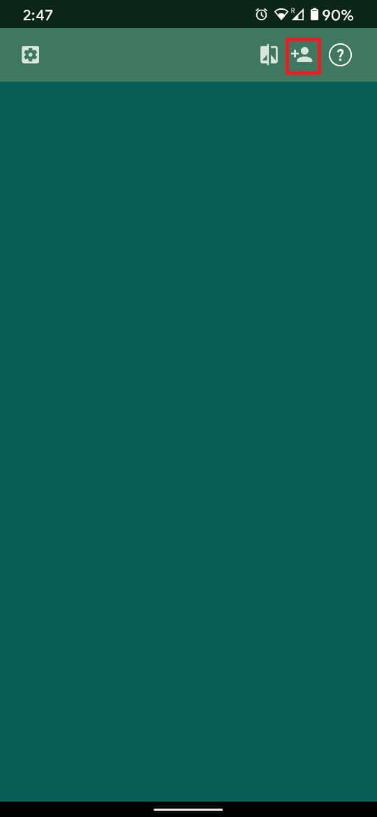 Después de abrir la aplicación, toque el ícono 