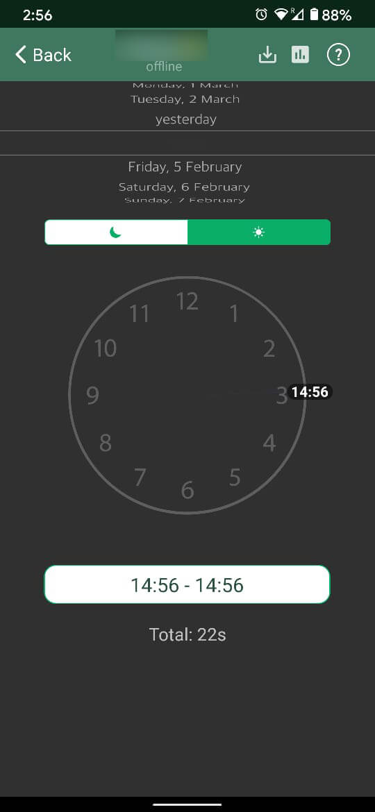 Toque el nombre de usuario y recopile datos detallados sobre su actividad.