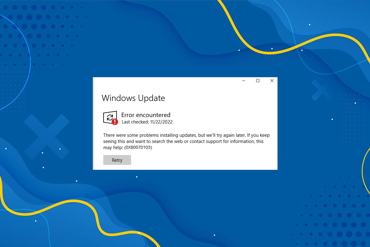 Solucionar el error de actualización de Windows 10 0x80070103