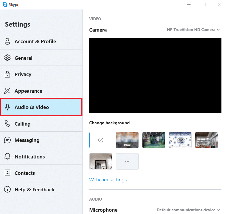 Vaya a la pestaña Audio y video en Configuración en el panel izquierdo. Cómo arreglar Skype Stereo Mix no funciona en Windows 10