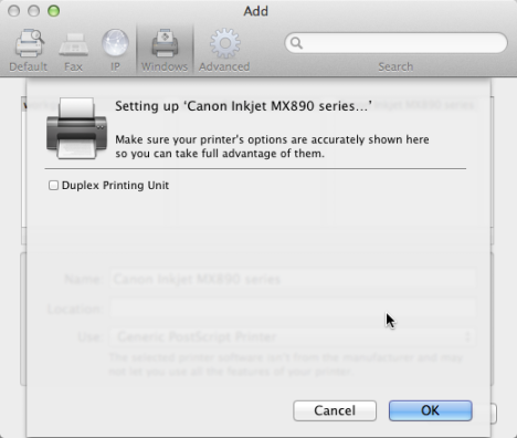 Cómo instalar una impresora compartida en Windows 7 u 8 en Mac OS X
