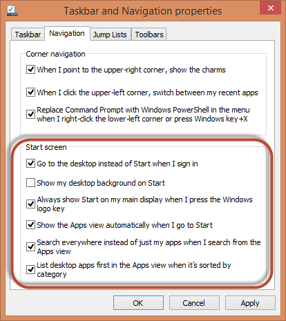 Windows 8.1, menú de inicio, alternativa, pantalla de inicio, escritorio