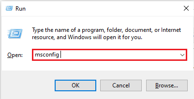 Ingrese msconfig