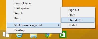 cierre completo de windows 8