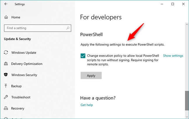 Fácil acceso a una configuración de PowerShell que es útil para los desarrolladores