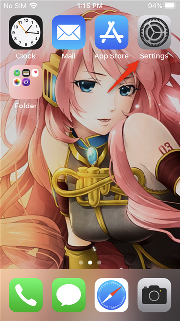 Abra la aplicación Configuración