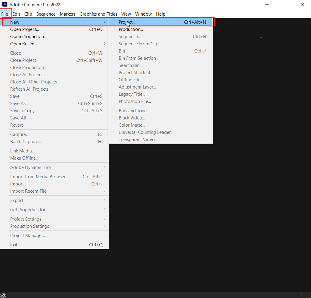 Haga clic en Archivo y vaya a nuevo y haga clic en proyecto. ¿Cómo soluciono el error del renderizador acelerado?