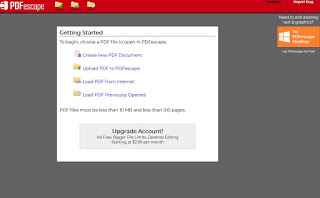 Sitio web de PDFescape