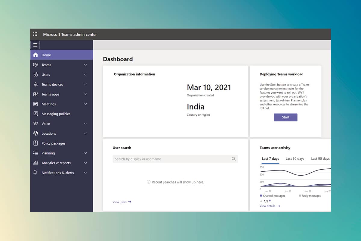 Cómo acceder al Centro de administración de Microsoft Teams
