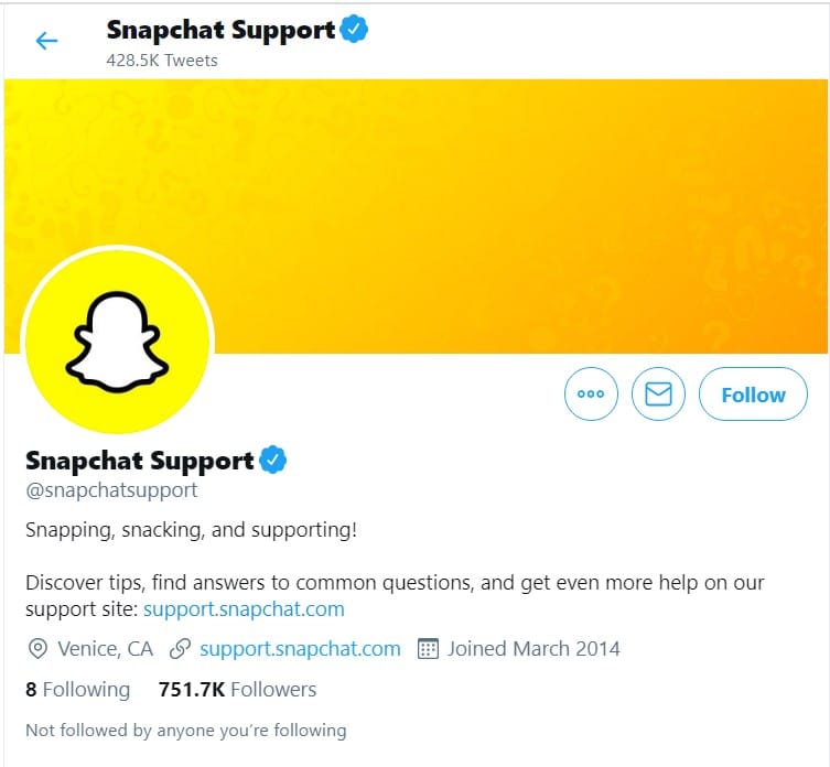 Identificador de Twitter de Snapchat