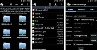 Y la aplicación FTP