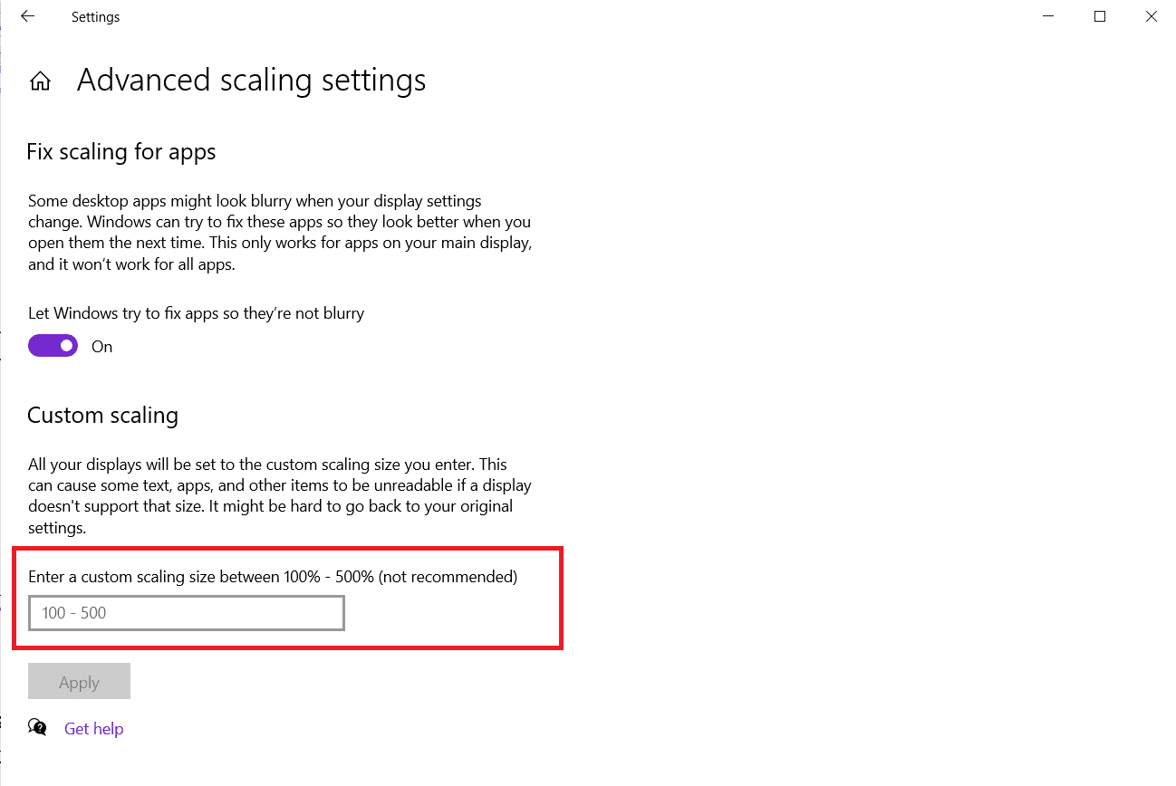 ingrese un tamaño de escala personalizado en la configuración de escala avanzada. Cómo configurar 3 monitores en una computadora portátil