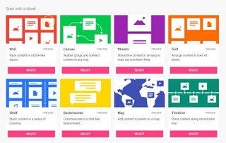 página de padlet fila