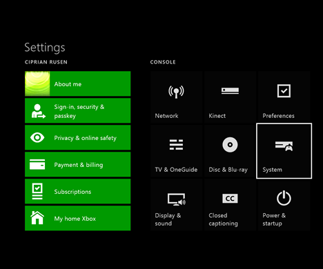 Xbox One, versión, sistema operativo, número de serie, ID de consola, ID de dispositivo de Xbox Live