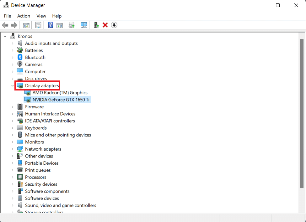 Ventana del administrador de dispositivos.  Cómo arreglar la pantalla negra de Windows 11 con el problema del cursor del mouse