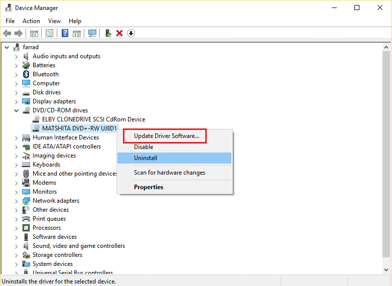 actualizar el software del controlador.  Solucionar el error 0xc0aa0301 en Windows 10
