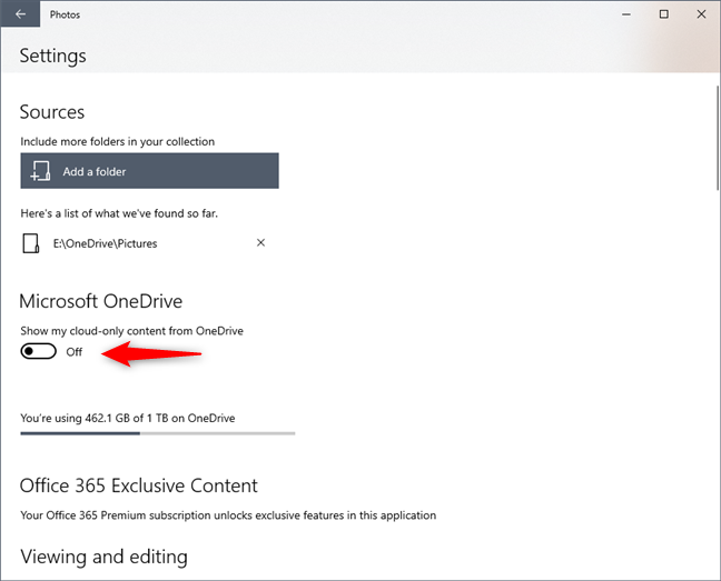 Cambiar Mostrar mi contenido solo en la nube desde OneDrive