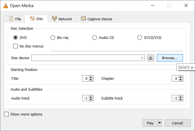 Esta opción le permite reproducir cualquier archivo multimedia directamente desde el DVD.