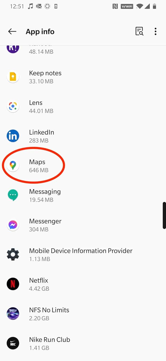 Ubique y toque Mapas.  Cómo arreglar Google Maps lento