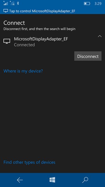 Miracast, proyecto, Windows 10 Mobile, TV, pantalla, adaptador inalámbrico de pantalla de Microsoft