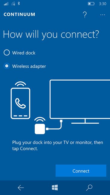 Miracast, proyecto, Windows 10 Mobile, TV, pantalla, adaptador inalámbrico de pantalla de Microsoft