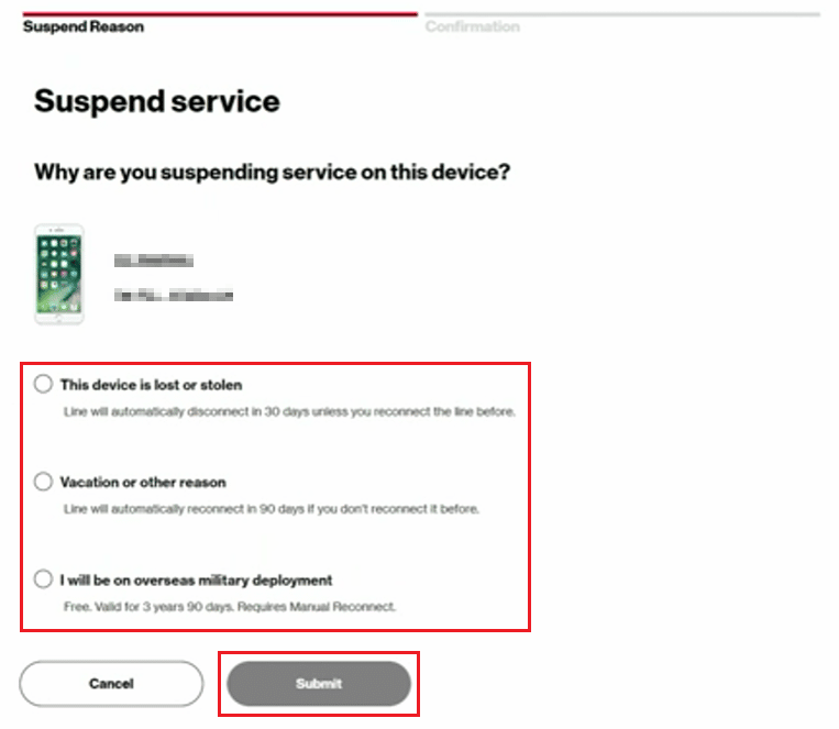 Elija el motivo deseado y haga clic en Enviar