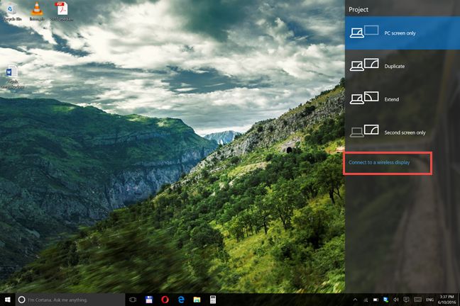 proyecto, televisor, proyector, pantalla, inalámbrico, Miracast, Windows 10, adaptador de pantalla inalámbrica de Microsoft