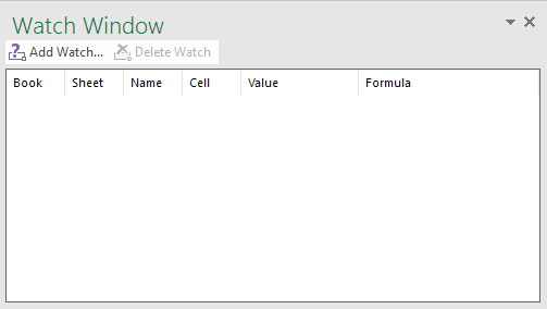 ventana de reloj en excel