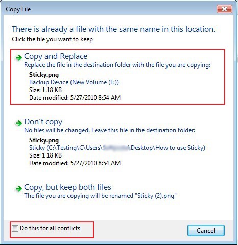 respaldo de Windows