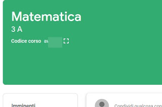 Código del curso en el aula. Código del curso