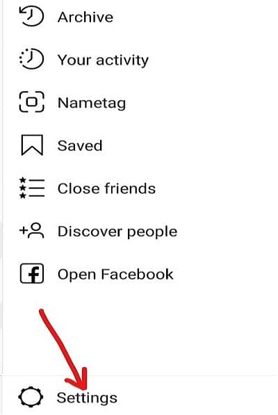 Haga clic en la opción Configuración del menú