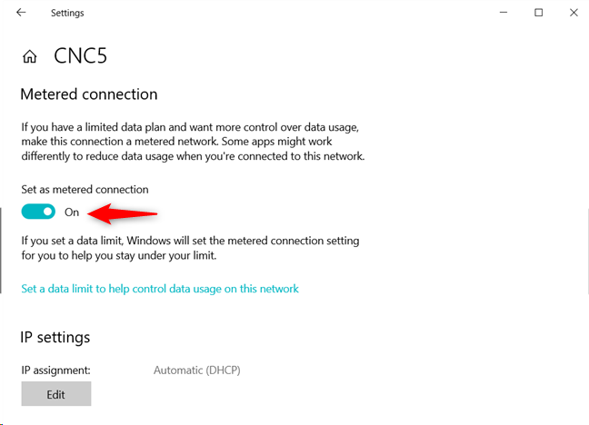 Configurar una conexión Wi-Fi como medida