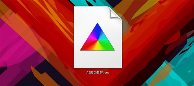 Un archivo ICM (perfil de color) en Windows 10