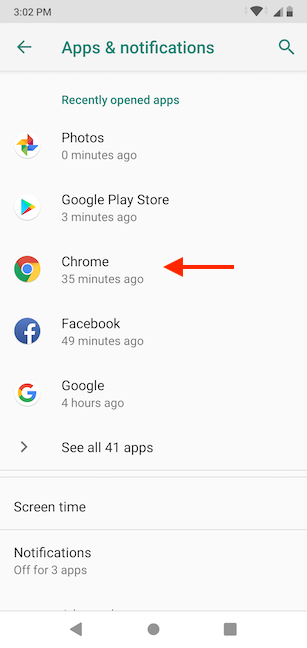 Toque una aplicación de Google Play Store