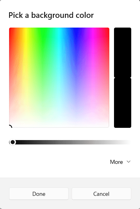 elija el color del selector de color personalizado.  Cómo cambiar el fondo de pantalla en Windows 11