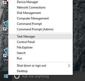 Administrador de tareas de Windows 10