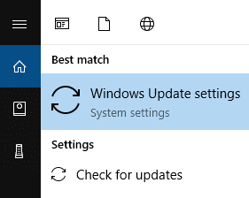 Presione Windows + I para abrir la configuración del sistema o escriba directamente Configuración de actualización de Windows