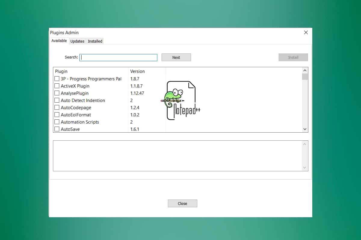 Cómo agregar el complemento Notepad ++ en Windows 10