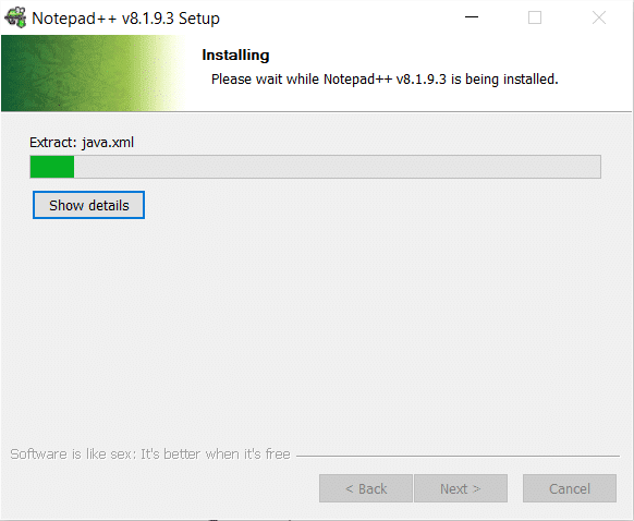 instalar el complemento Notepad ++