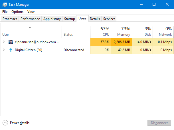 Cuenta de usuario, Windows
