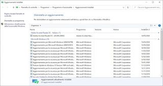 Actualizaciones del panel de control instaladas Panel de control